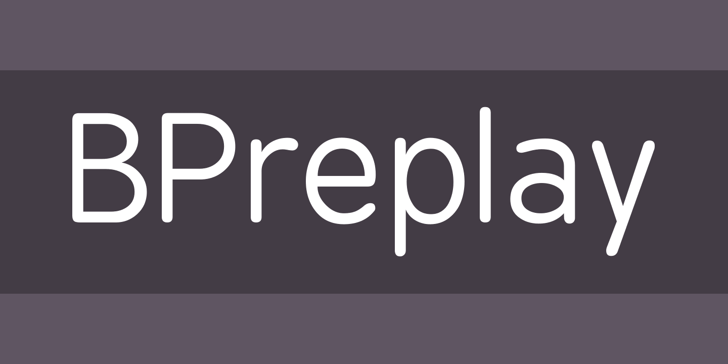 Beispiel einer BPreplay Bold Italic-Schriftart